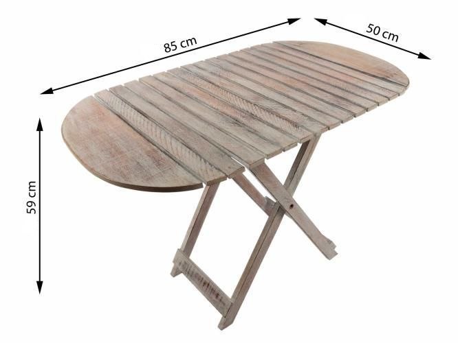 Stół składany DIVERO Vintage - 85cm